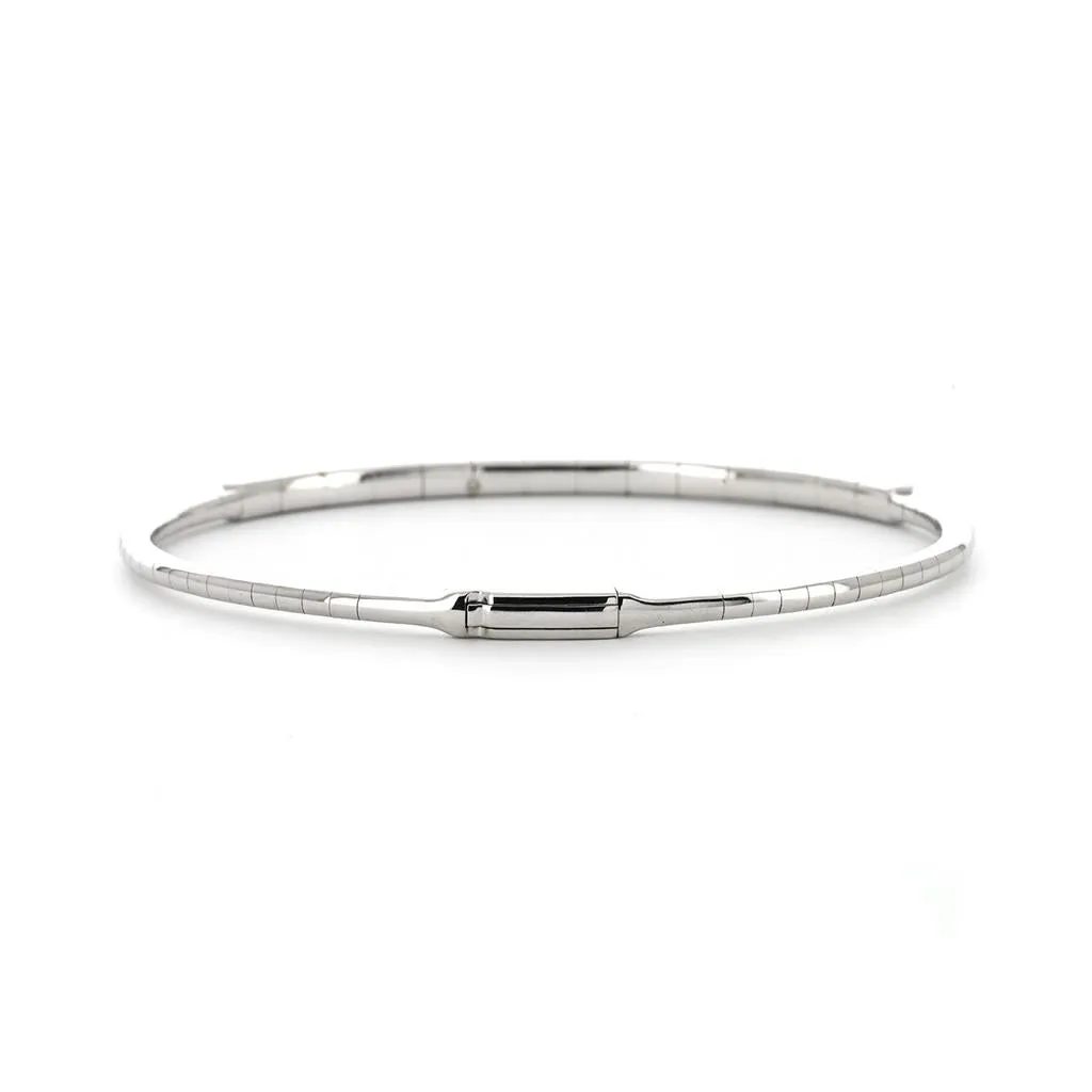 0.72ctw Two-Row Demure Bangle, 6.5" - White Gold