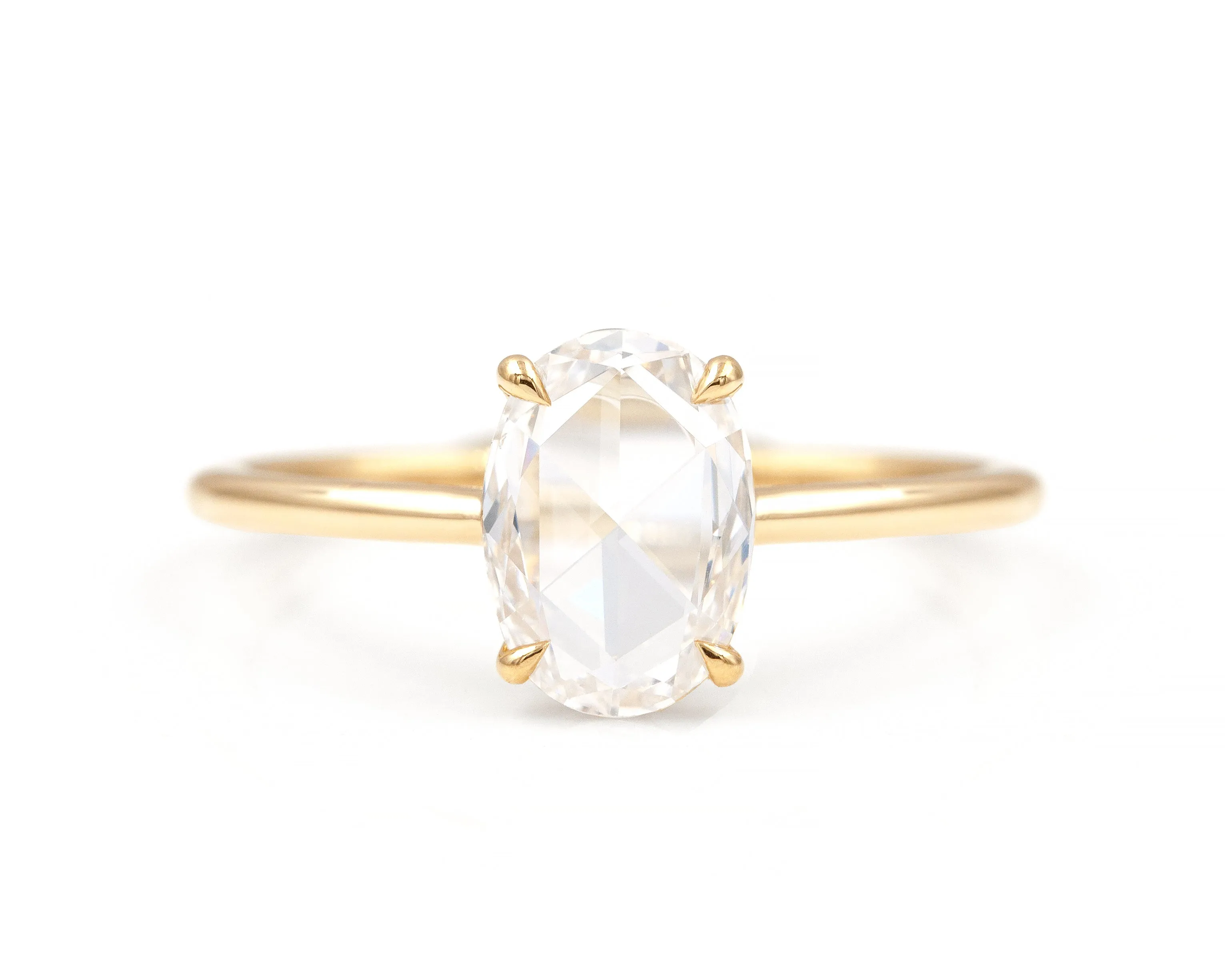 1.02-Carat Rose Cut Oval Solitaire