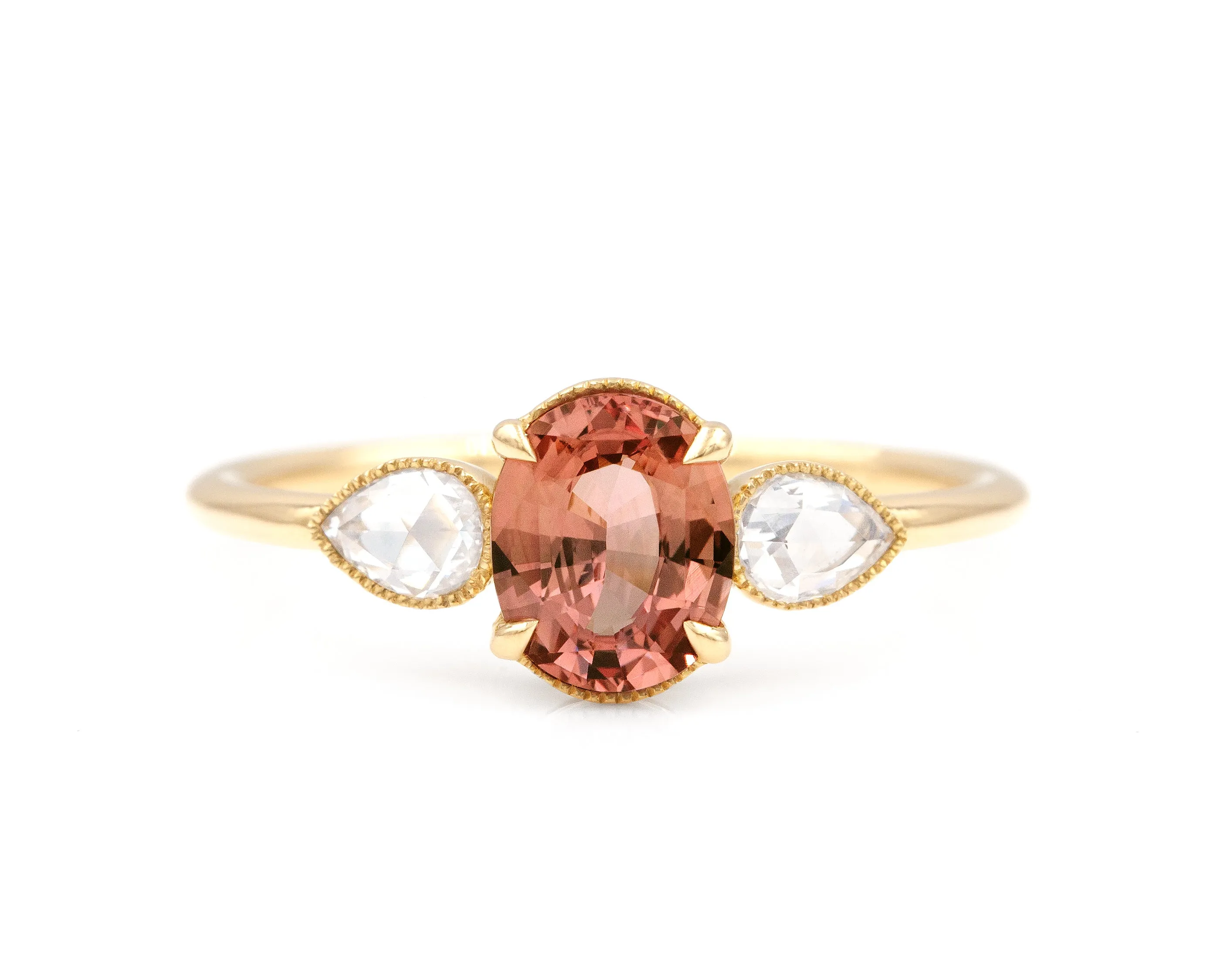 1.06-Carat Padparadscha Sapphire Cora Ring (Ready to Ship)