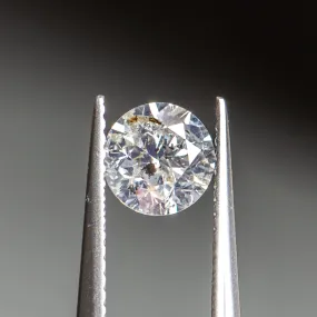 1.16CT ROUND BRILLIANT SALT AND PEPPER DIAMOND, GLITTERY BRILLIANT WITH SPECKLE INCLUSIONS, 6.40X4.27MM