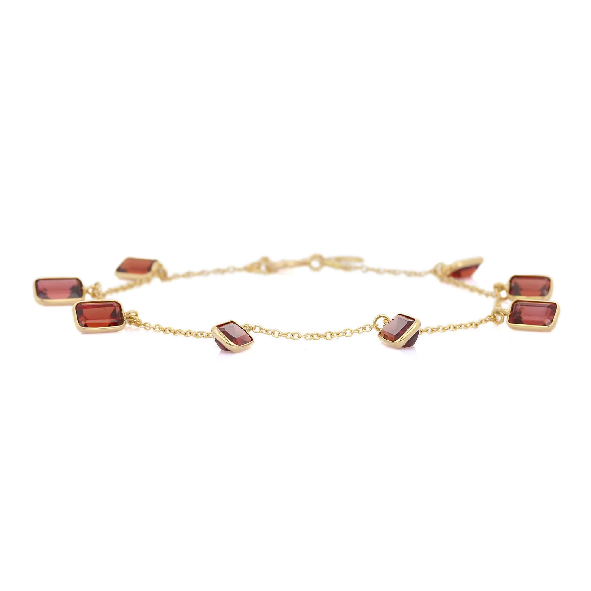 18K Natural Garnet Bracelet