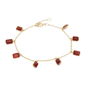 18K Natural Garnet Bracelet