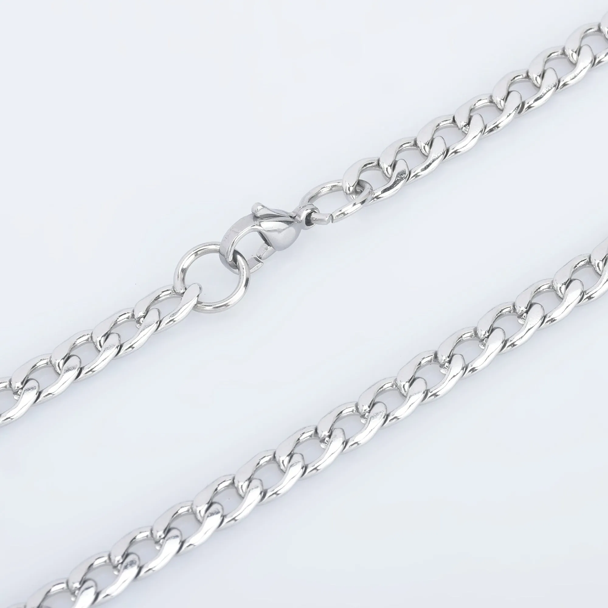 20/24/28 Titanium steel chain 5/6/7/8/10mm width Stainless Steel chain Twisted chain Imitation Rhodium Jewelry Making Chain 1pcs 1028