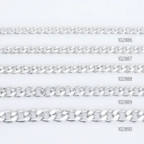 20/24/28 Titanium steel chain 5/6/7/8/10mm width Stainless Steel chain Twisted chain Imitation Rhodium Jewelry Making Chain 1pcs 1028