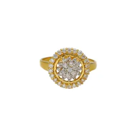 22K Yellow Gold & CZ Ring (4gm)