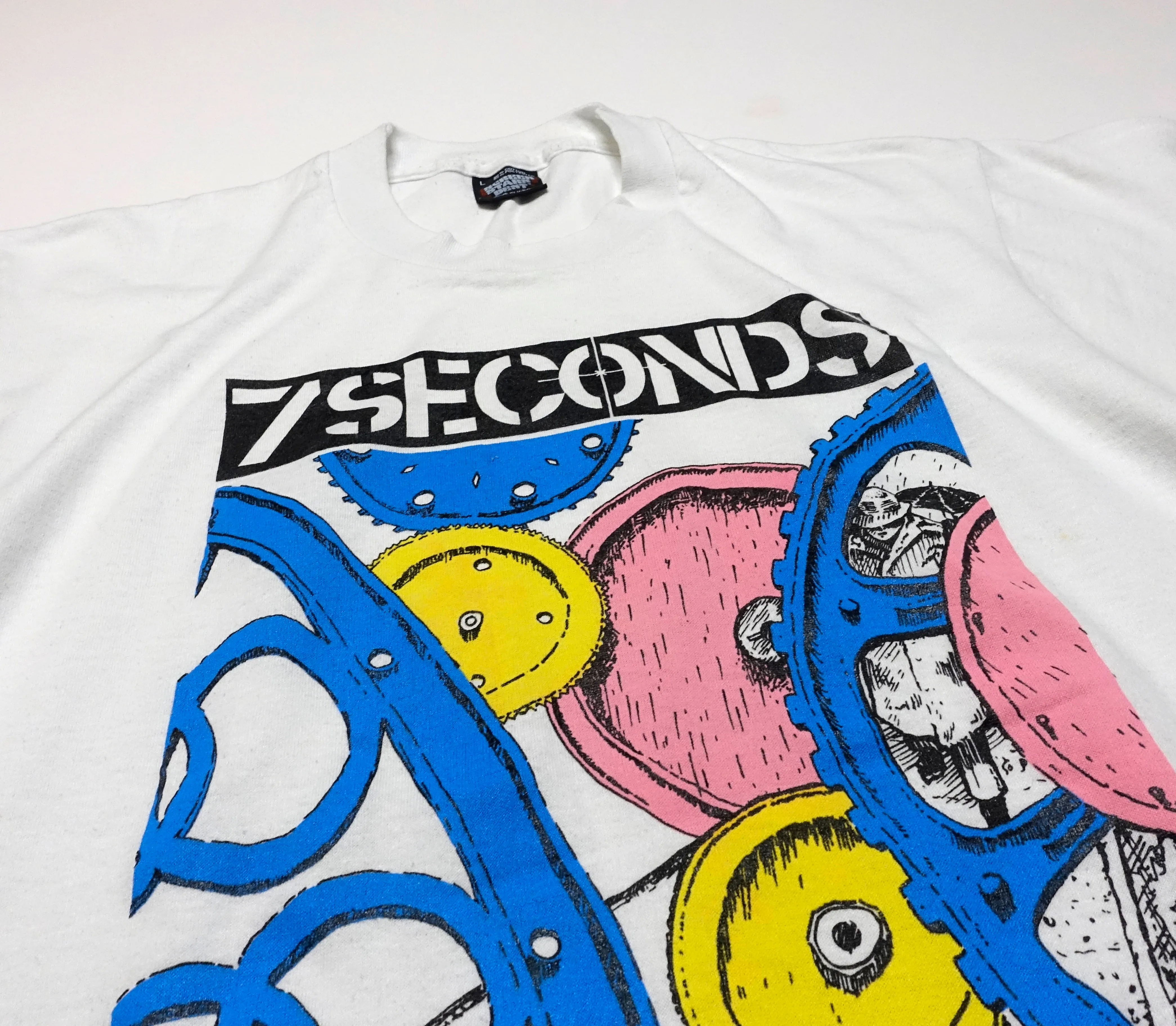 7 Seconds  ‎–  Clock Gears 1986? Tour Shirt Size Large / Medium