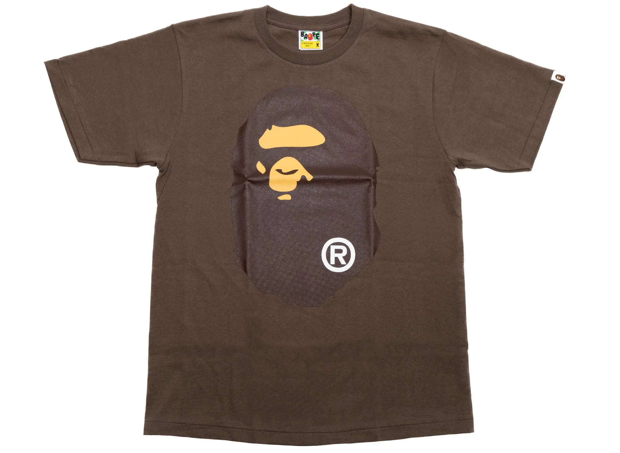 A Bathing Ape Big Ape Head Tee in Brown