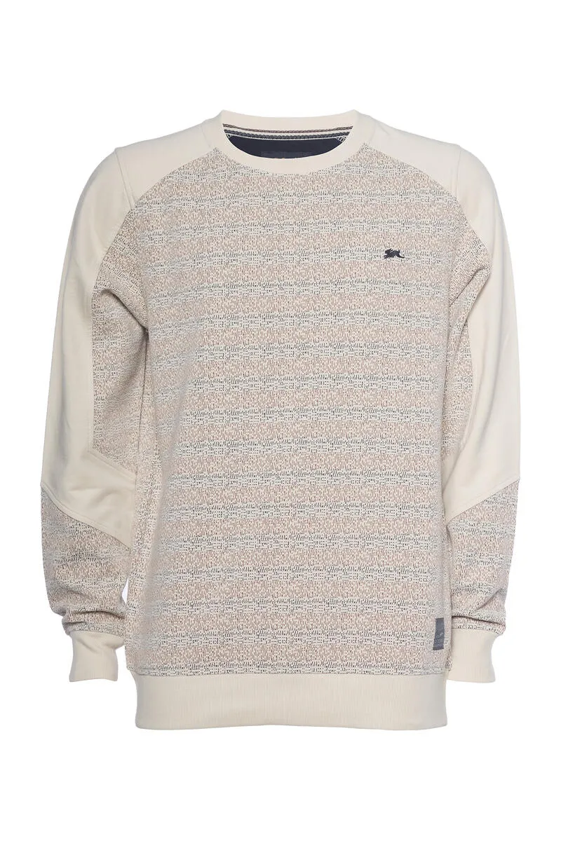 A TIZIANO SORRENTO| LS JACQURD KNIT CREW (FOG)