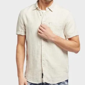 Academy Brand Men's Hampton Short Sleeve Shirt - Oatmeal