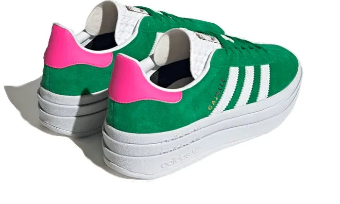 Adidas Gazelle Bold Green Lucid Pink