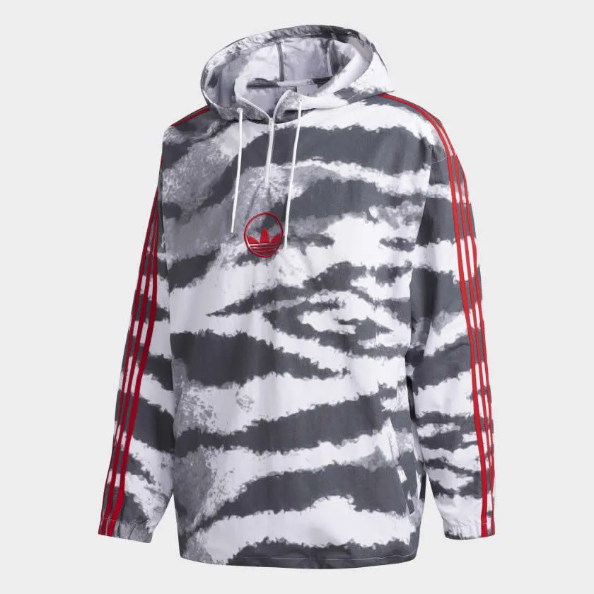 Adidas Originals Men's Zebra Print Anorak Jacket - White