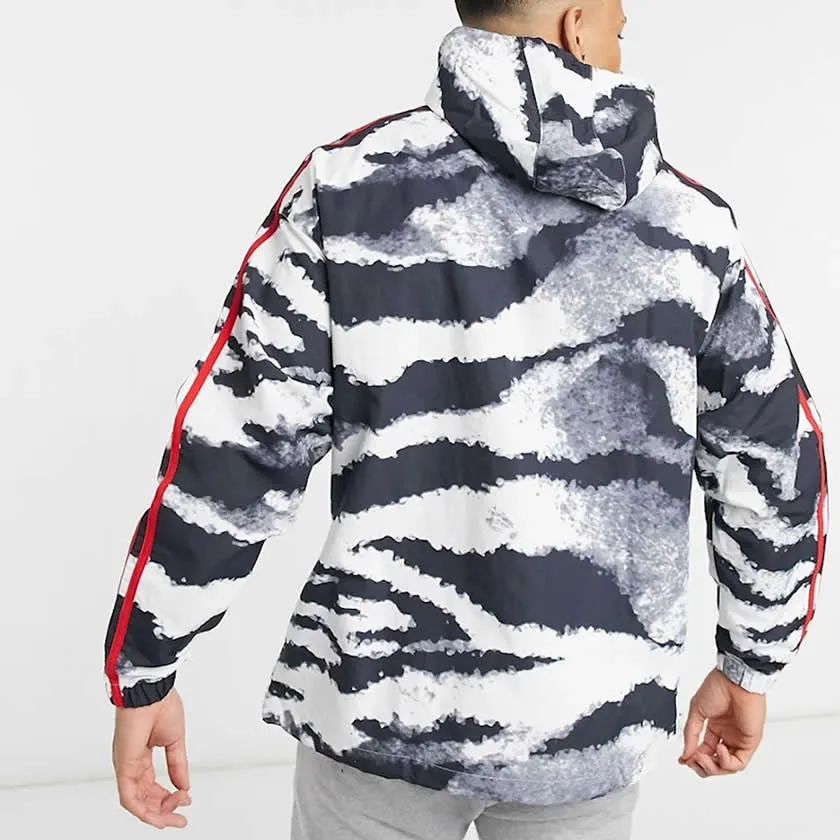 Adidas Originals Men's Zebra Print Anorak Jacket - White