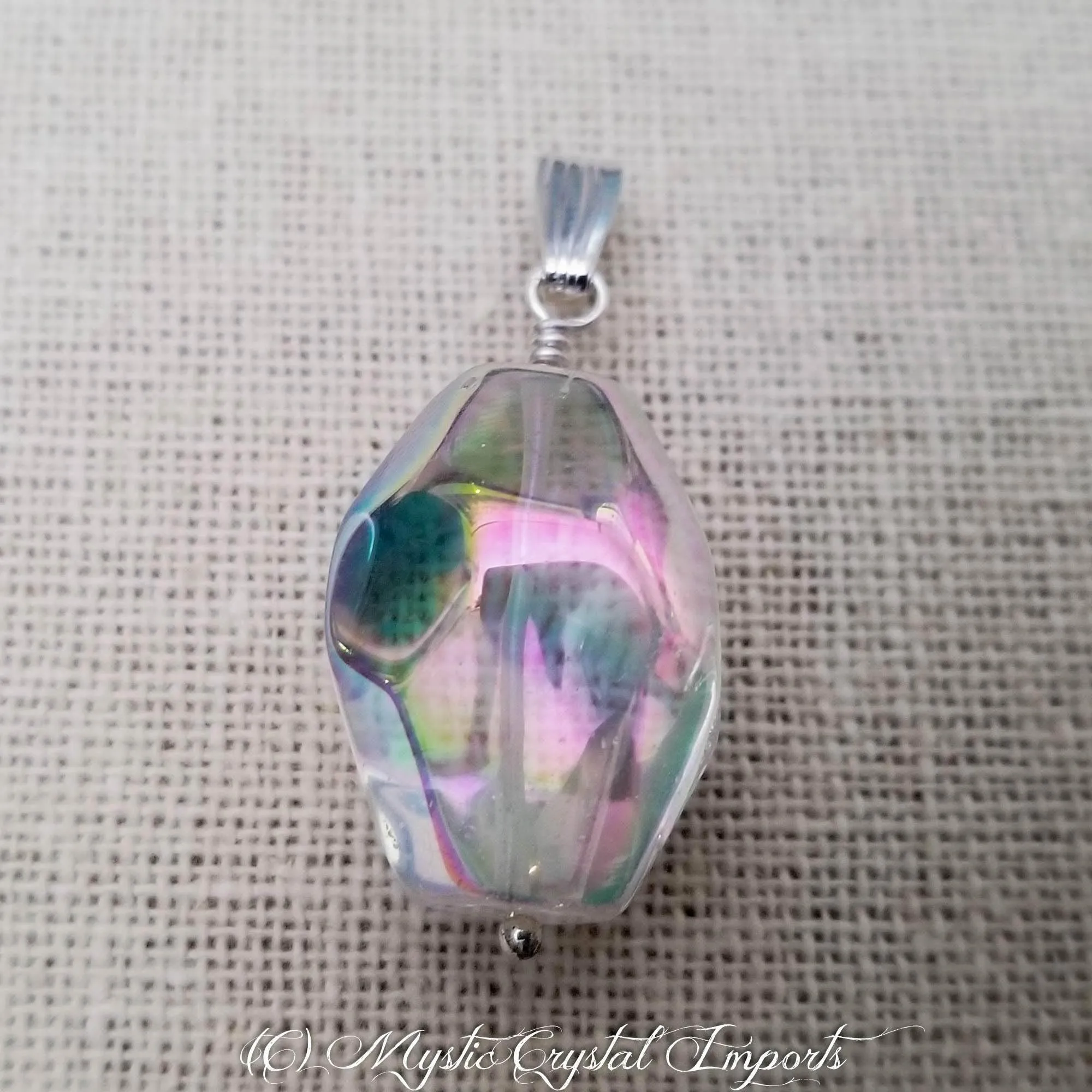 Angel Aura Quartz Crystal Pendant