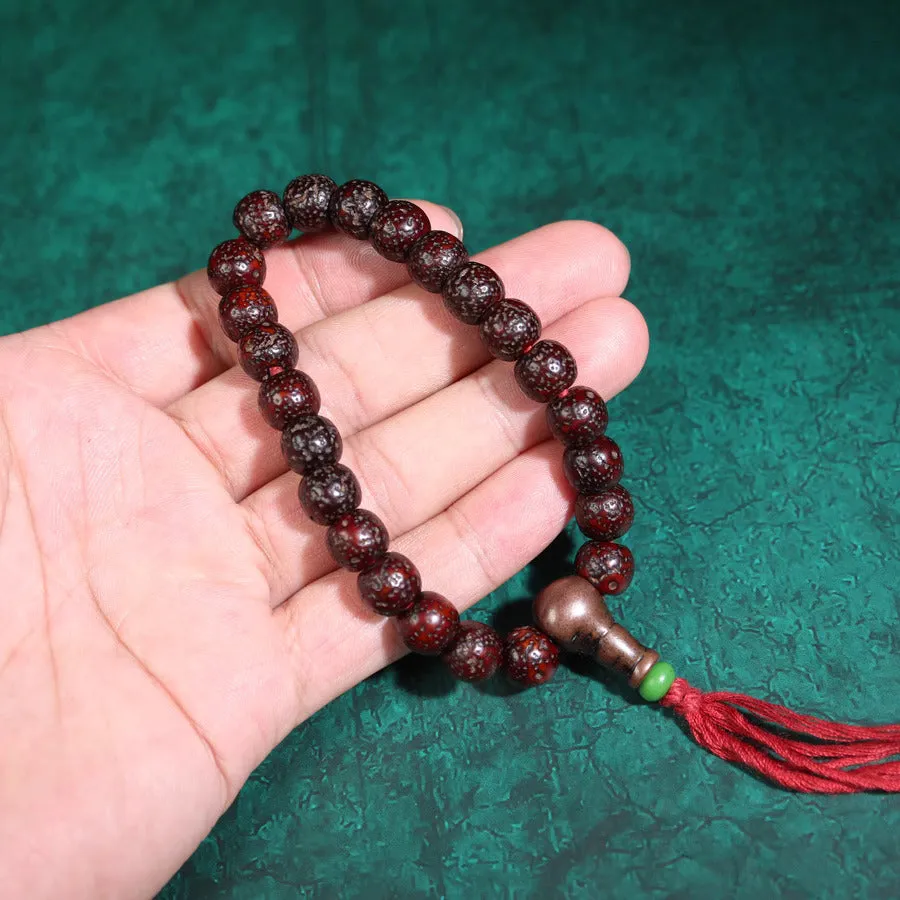 Antique Tibetan Star Moon Bodhi Seed Rosary Beads