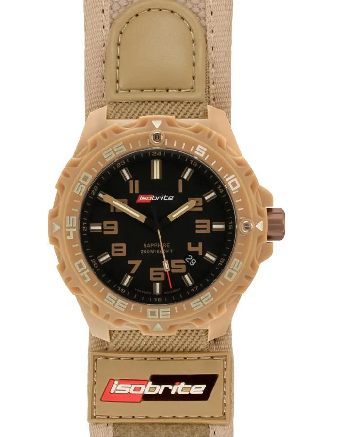 ArmourLite Isobrite Valor Series - Tan Case & Strap - Black Dial - 200m