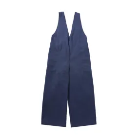 A[S]USL HERRINGBONE WIDE CUT JUMPSUIT-VINTAGE BLUE