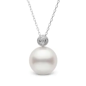 Aura Collection 12.0-13.0 mm White South Sea Pearl and Diamond Pendant