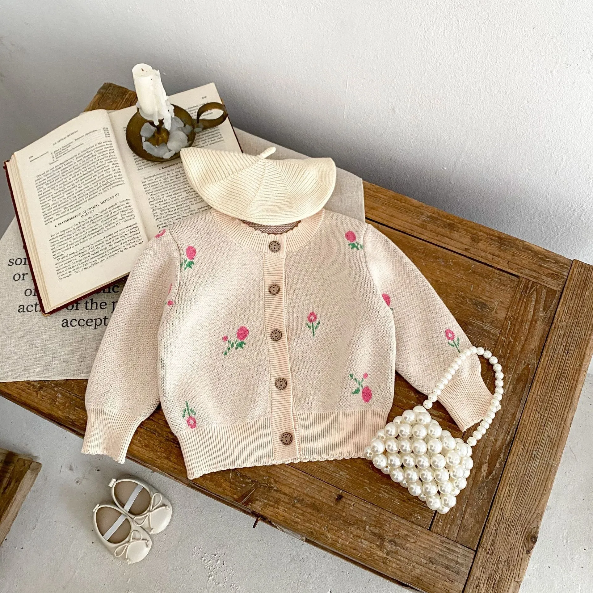 Baby Kid Girls Flower Embroidered Cardigan Wholesale 24011154