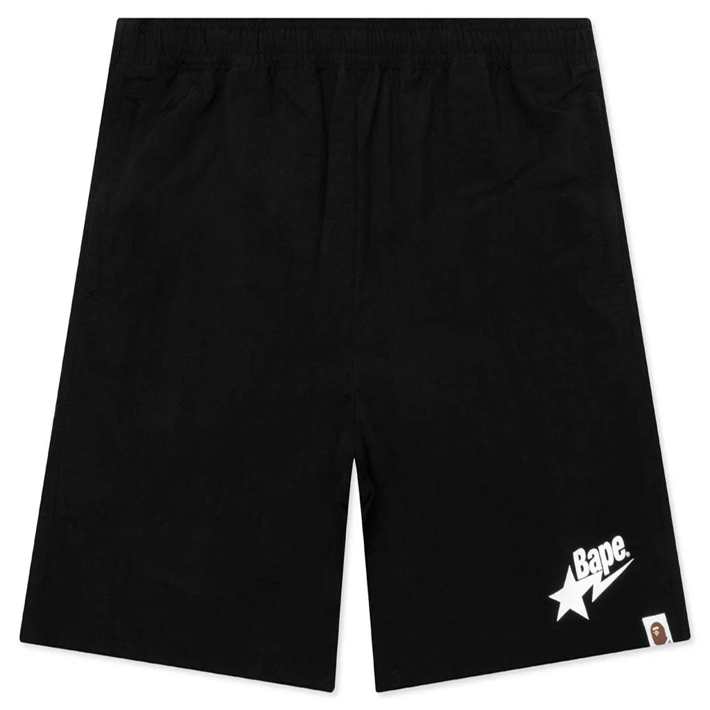 Bape Sta Logo Beach Shorts - Black