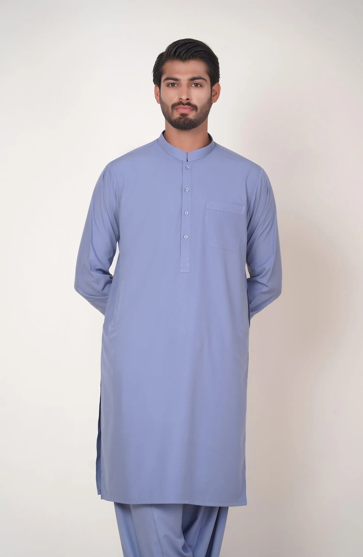 Basic Band Collar Shalwar Suit