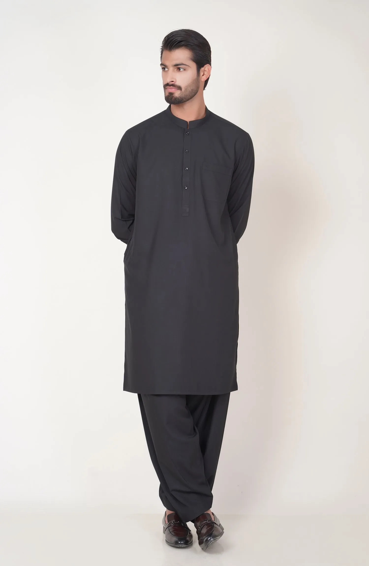 Basic Band Collar Shalwar Suit