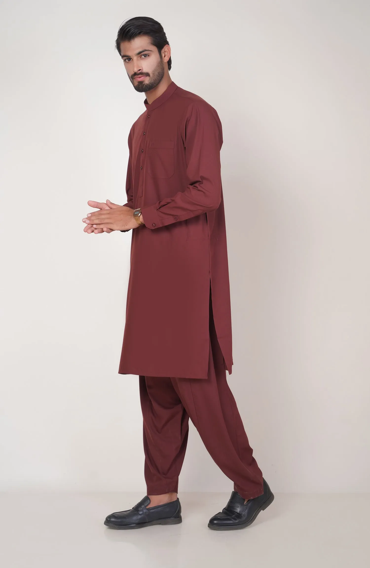 Basic Band Collar Shalwar Suit