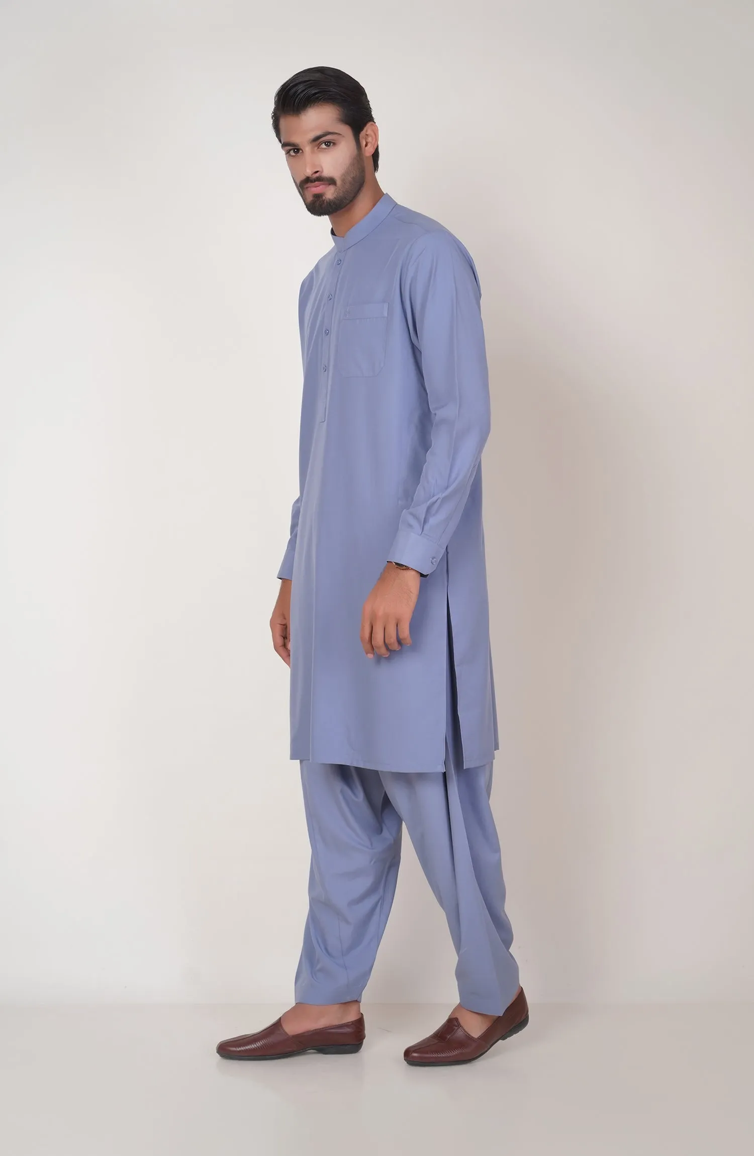 Basic Band Collar Shalwar Suit