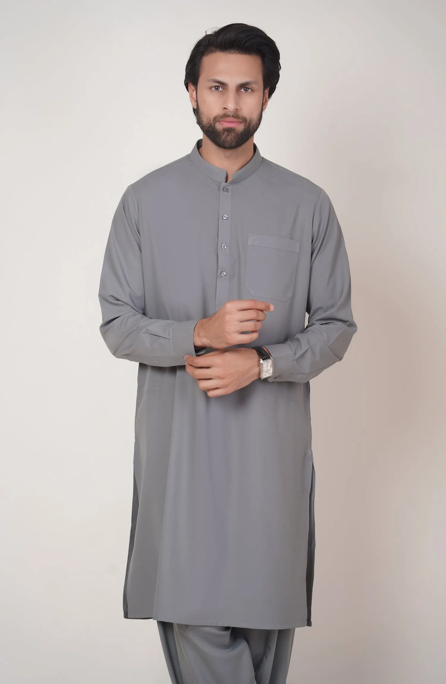 Basic Band Collar Shalwar Suit