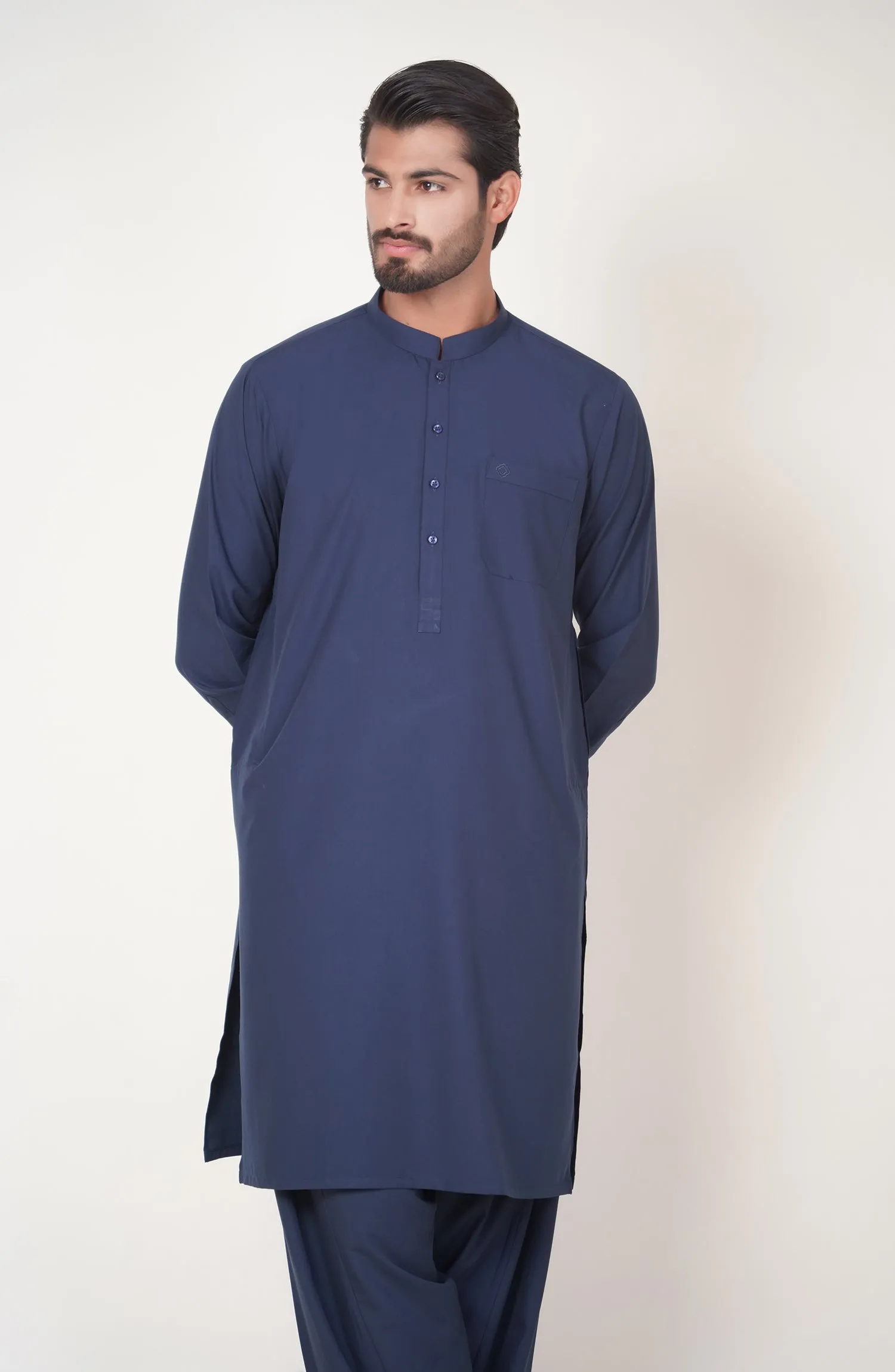 Basic Band Collar Shalwar Suit