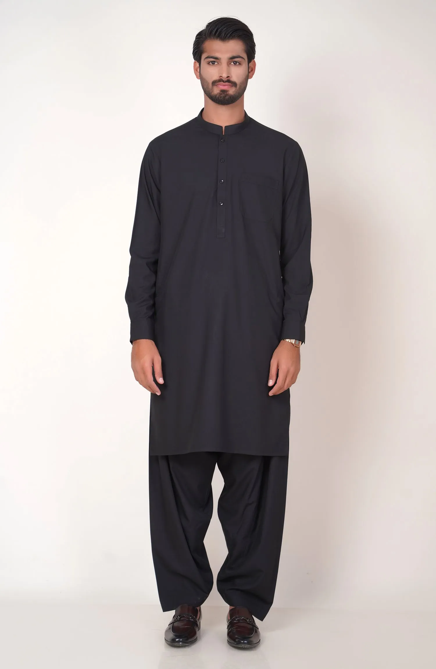 Basic Band Collar Shalwar Suit