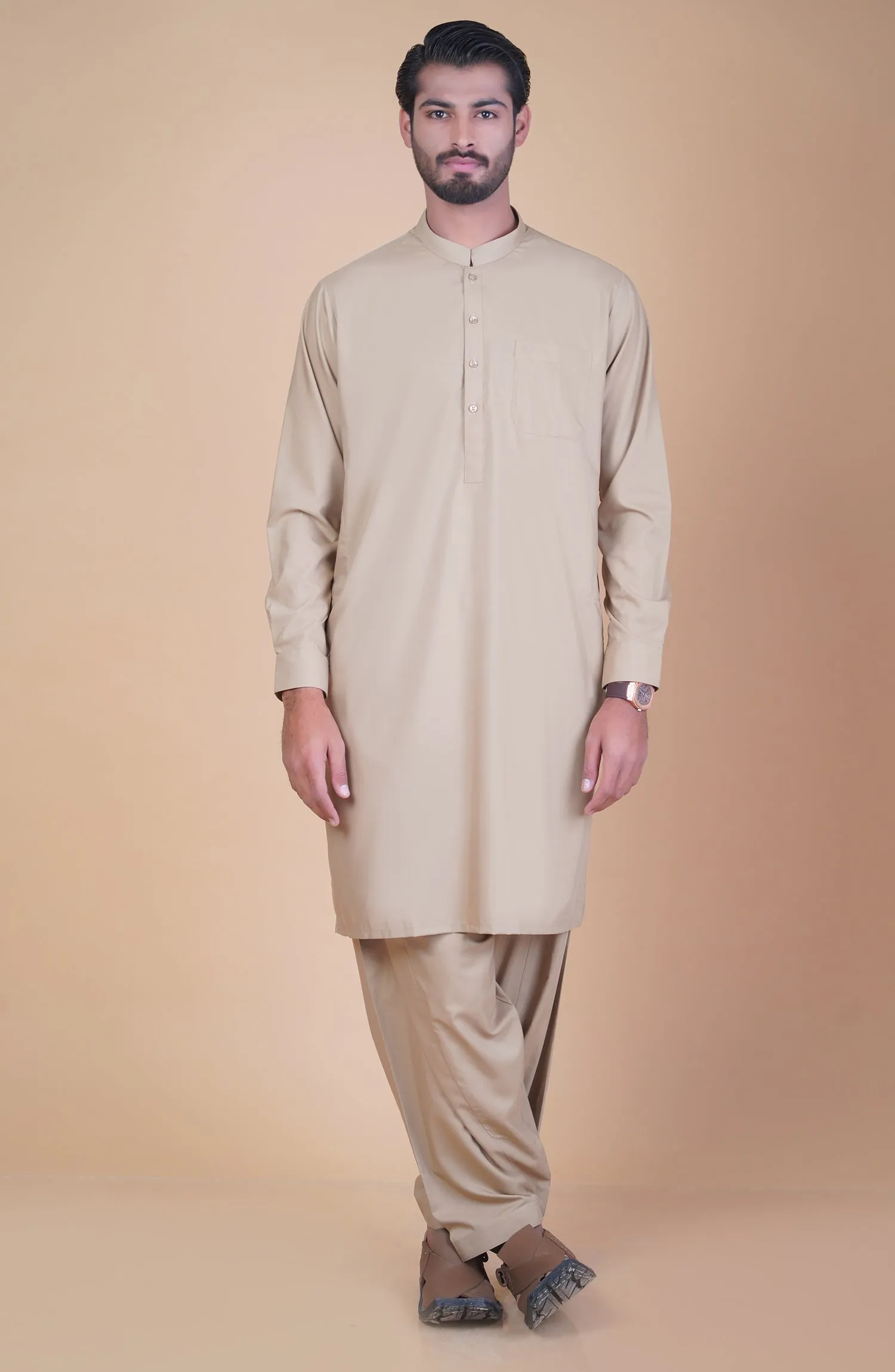 Basic Band Collar Shalwar Suit