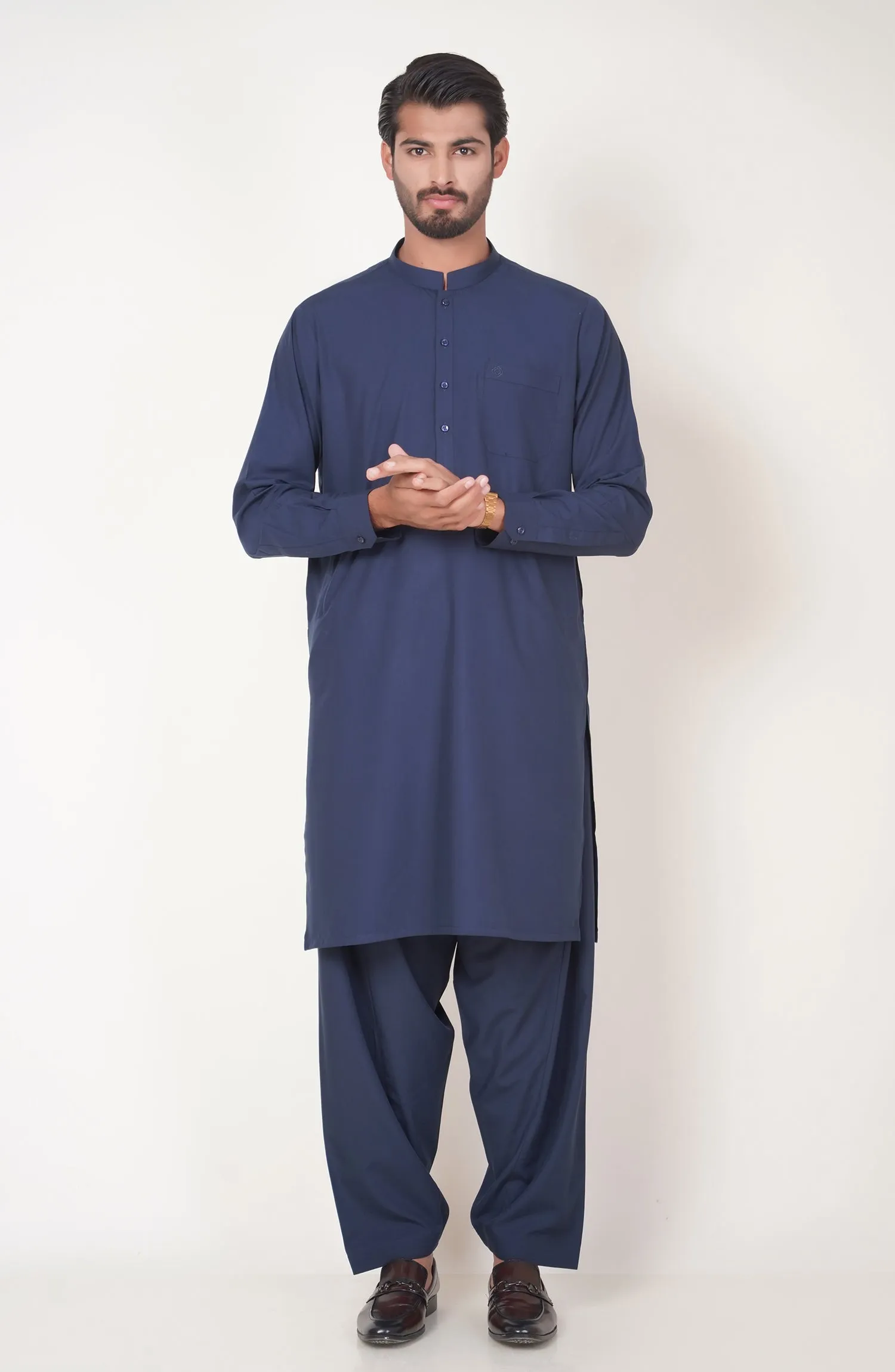 Basic Band Collar Shalwar Suit