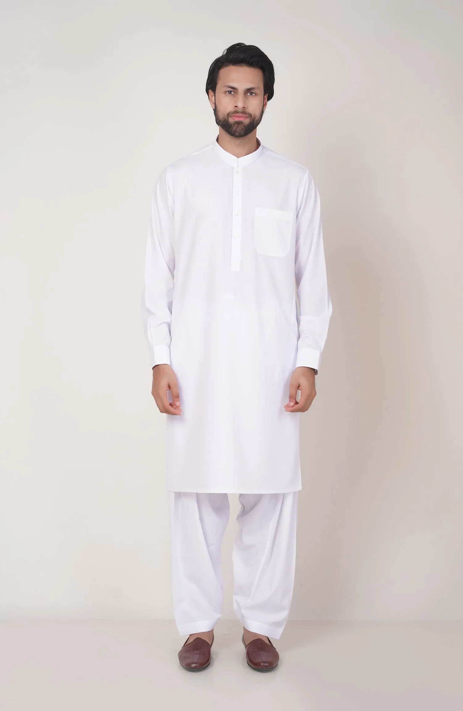 Basic Band Collar Shalwar Suit