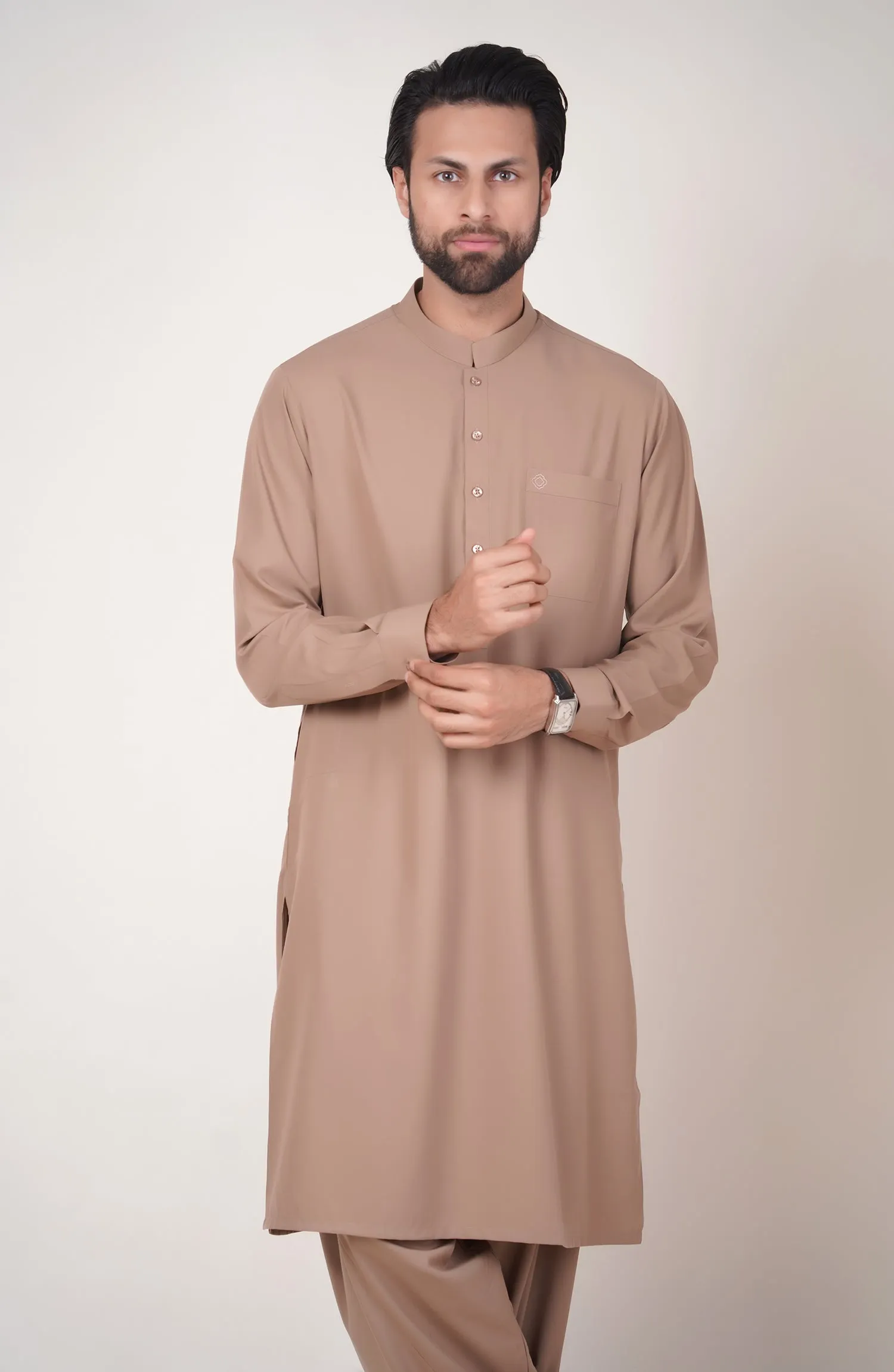 Basic Band Collar Shalwar Suit