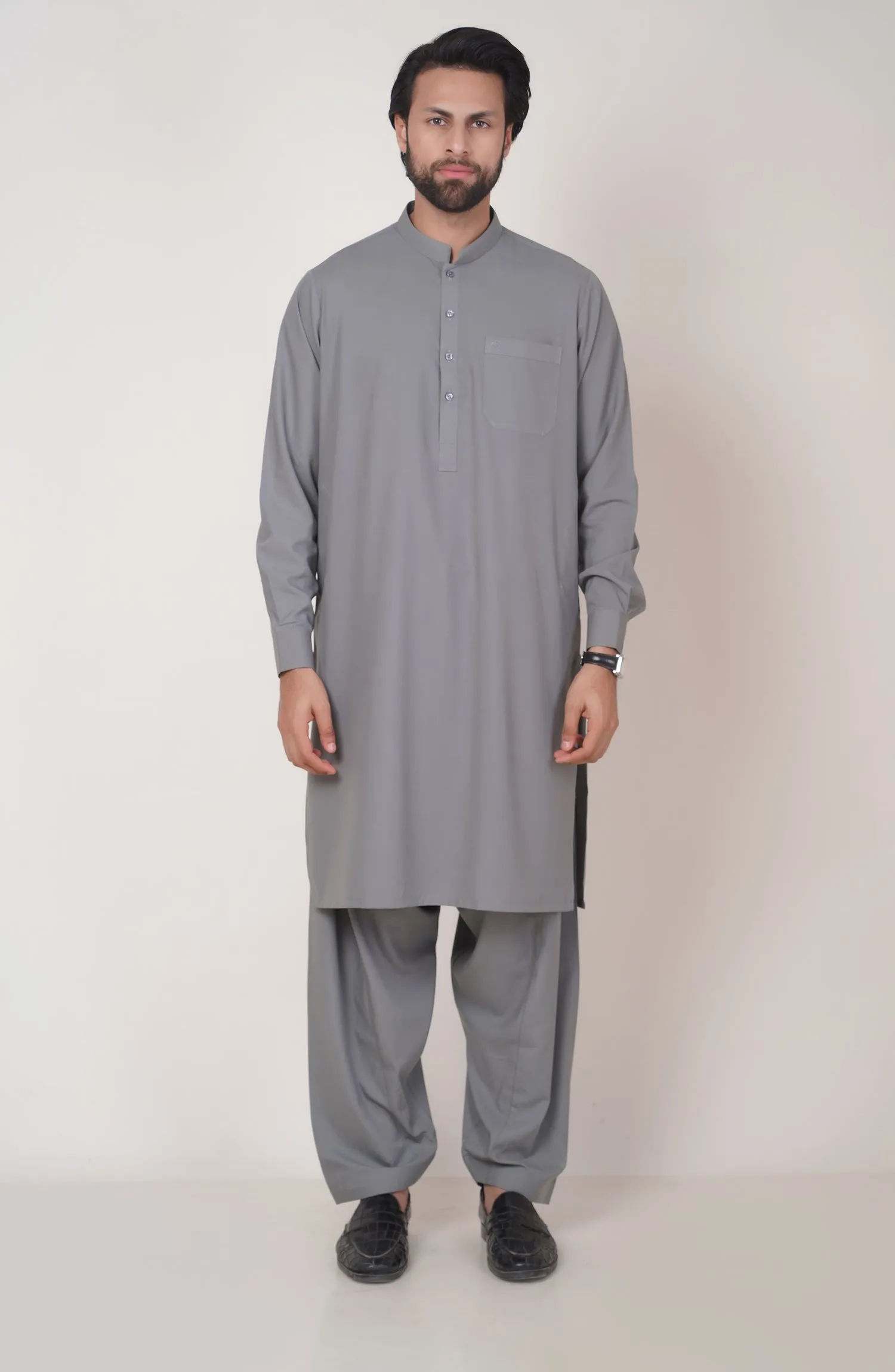 Basic Band Collar Shalwar Suit