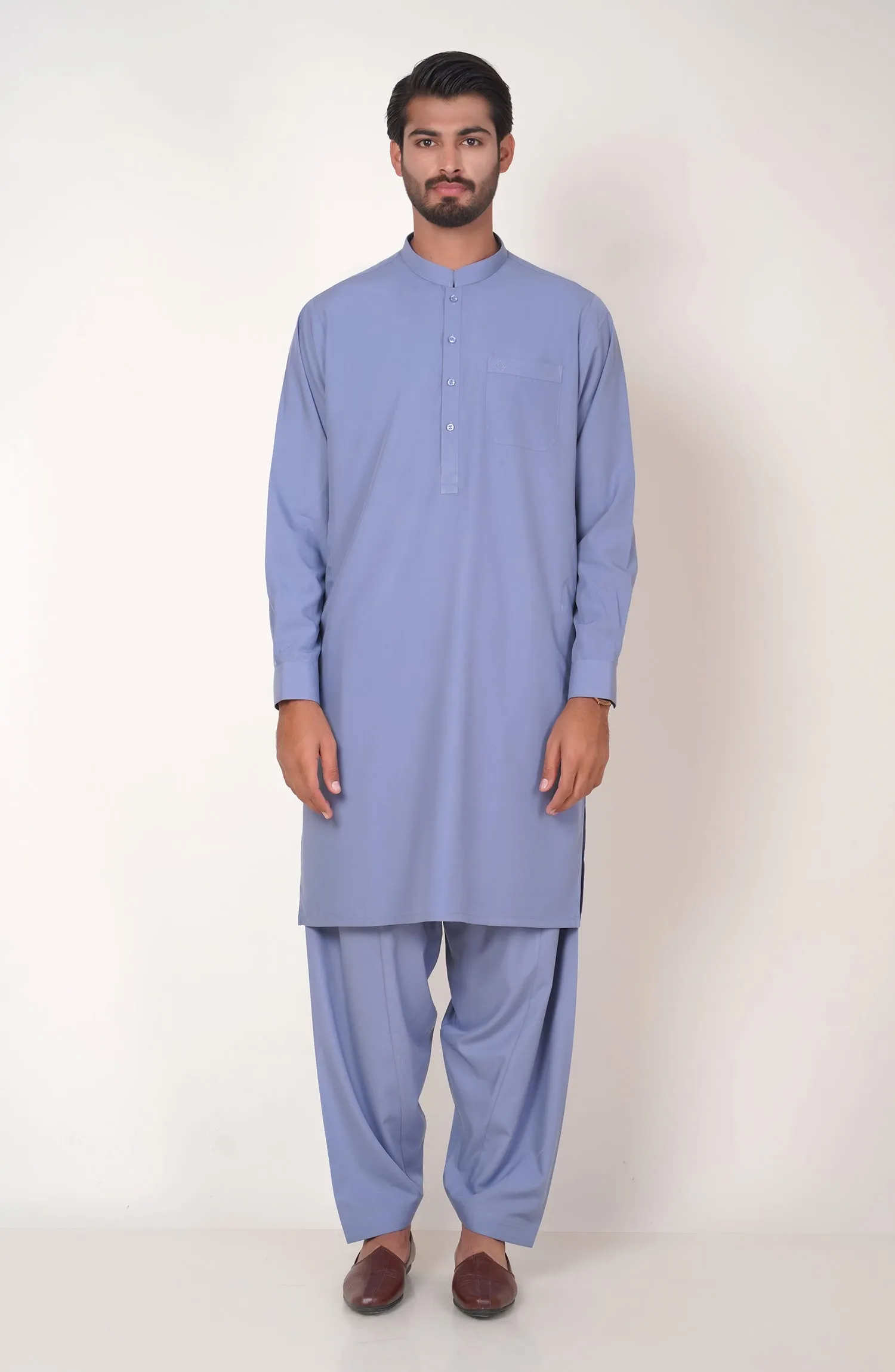 Basic Band Collar Shalwar Suit