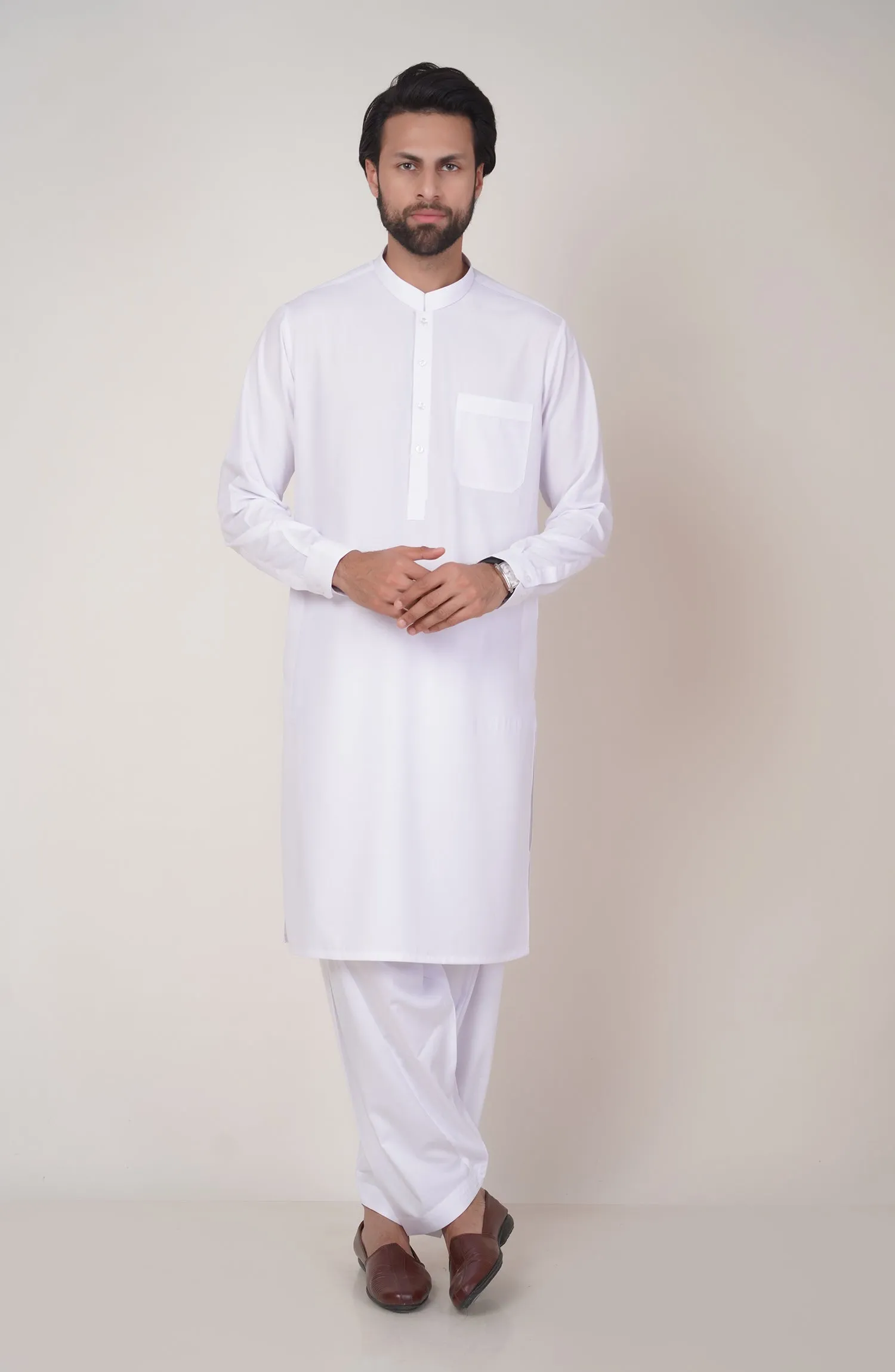 Basic Band Collar Shalwar Suit