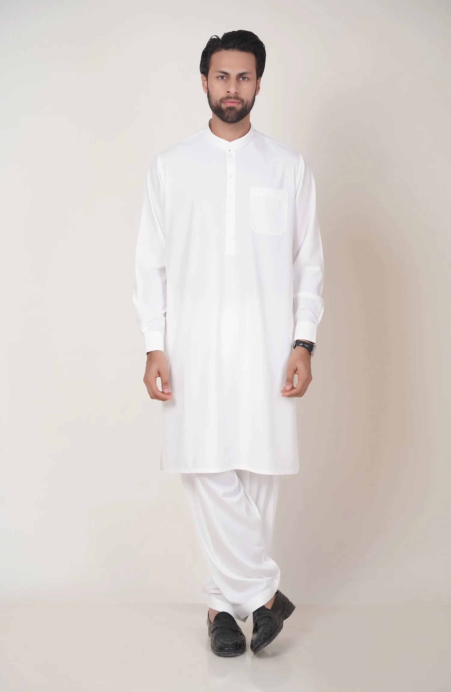 Basic Band Collar Shalwar Suit