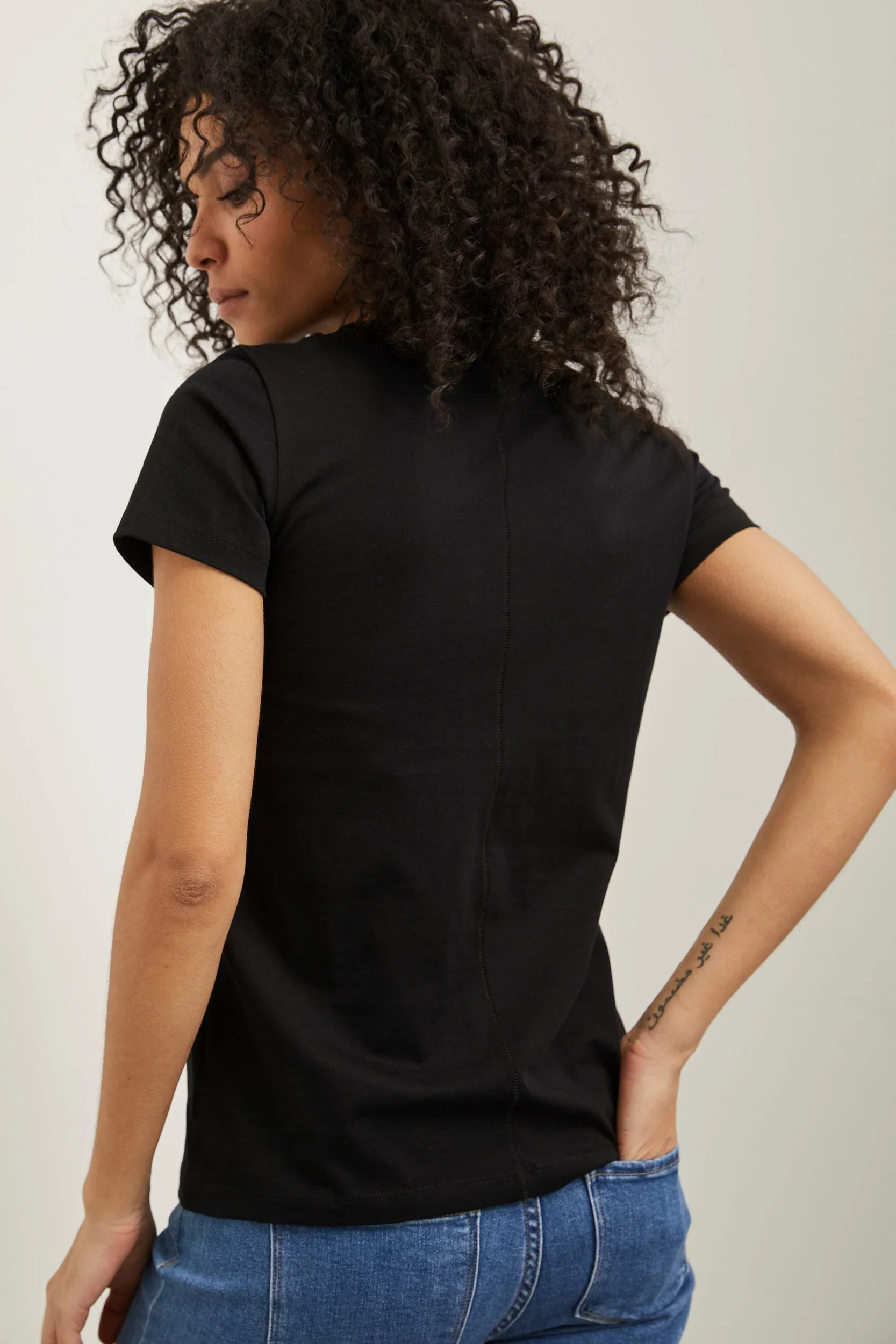 Basic crew neck pima cotton t-shirt