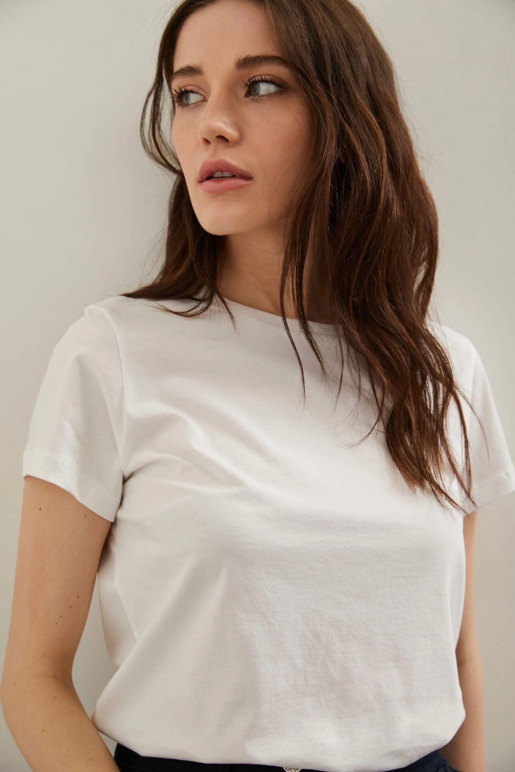 Basic crew neck pima cotton t-shirt