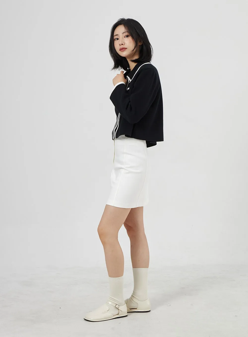 Basic High Waist Mini Skirt OA306