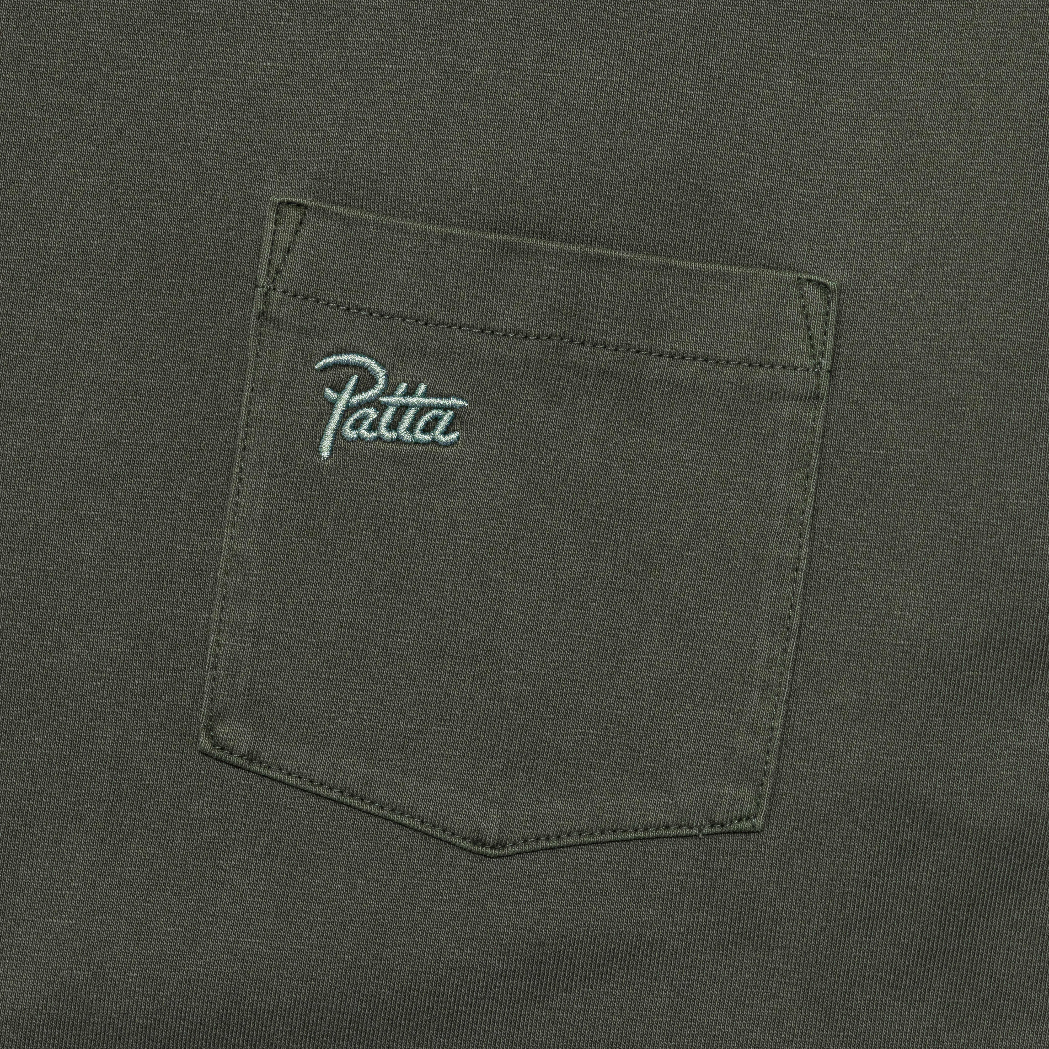 Basic Washed Pocket T-Shirt - Beetle