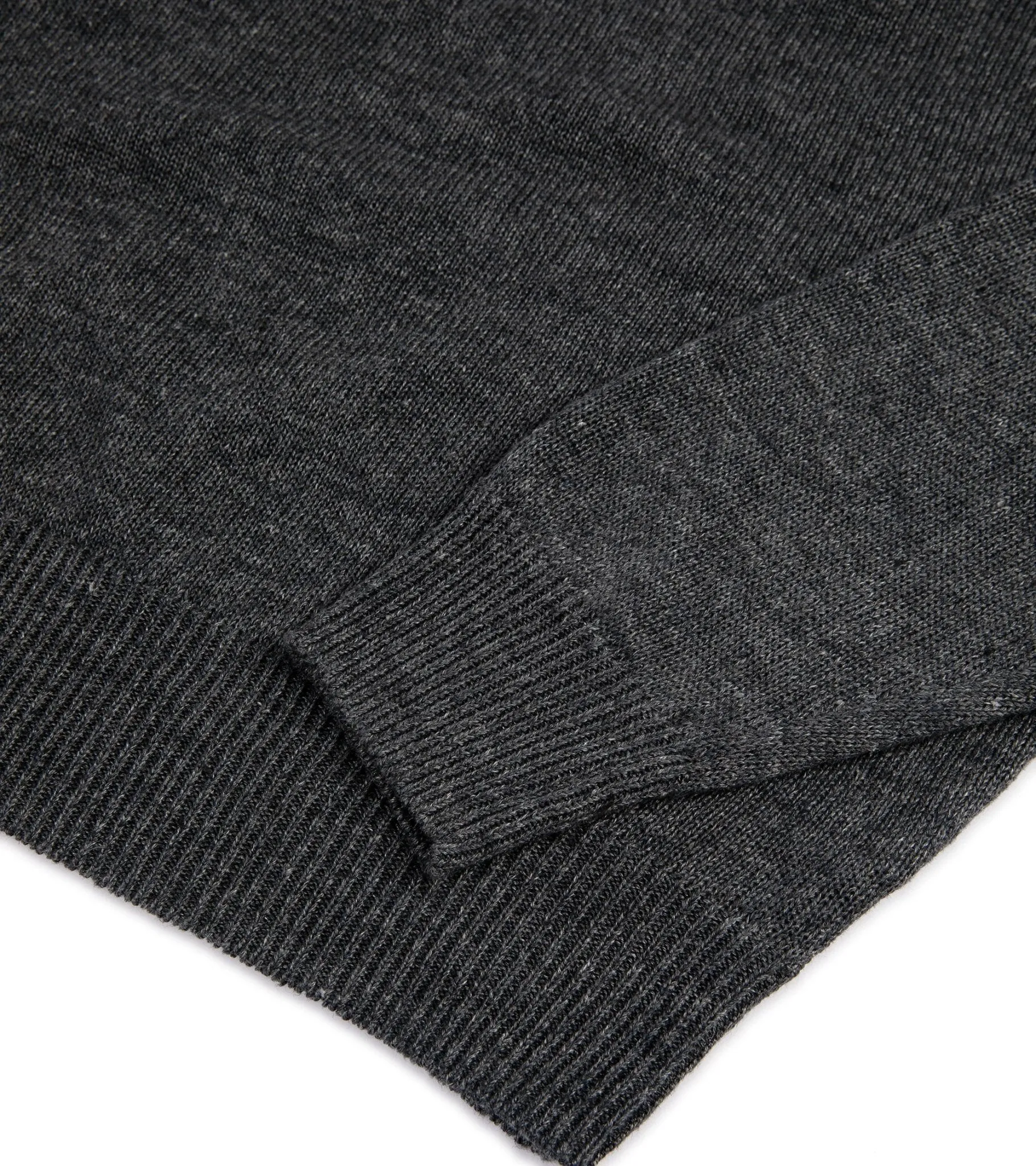 Batoner Washed Linen Crew Neck Sweater: Charcoal