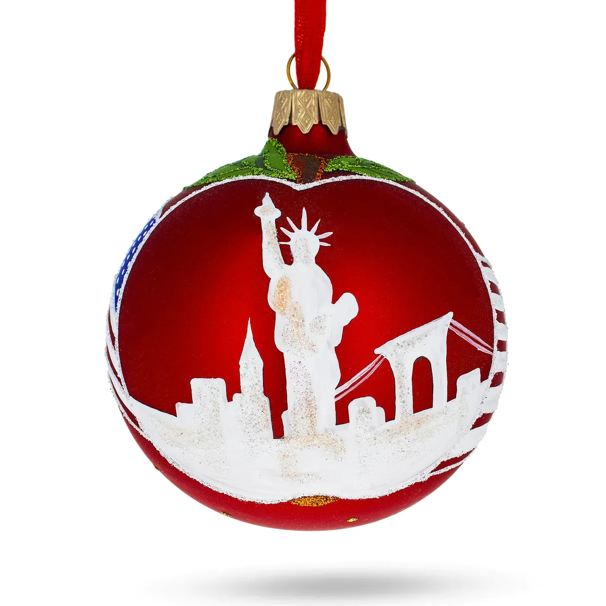 Big Apple Affection: I Love New York Ball Ornament