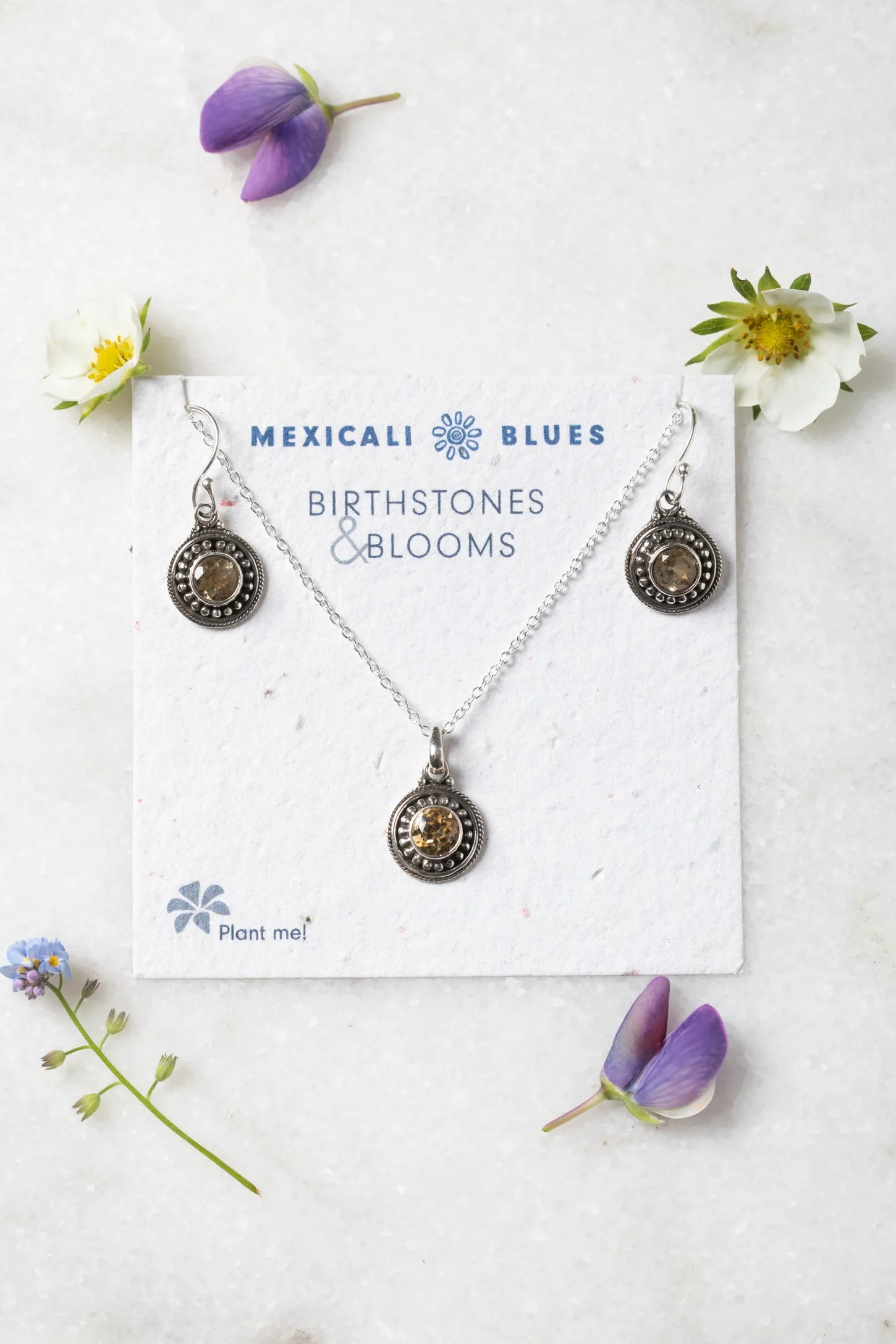 Birthstones and Blooms Gemstone Gift Set