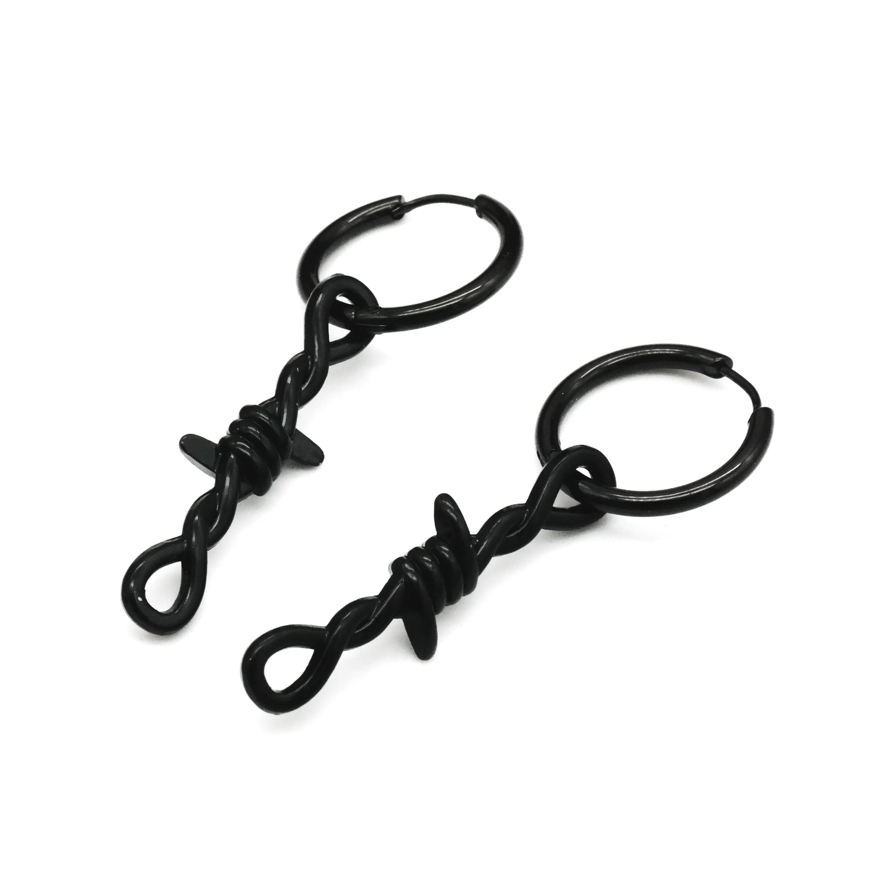 Black Barbed Wire Hoops