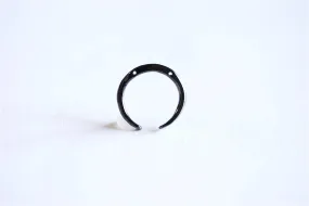 Black Rhodium Wholesale Crescent Moon Connector Charm- Black 925 Silver Half Moon Charm Link, Black moon charm, Black Tusk Charm, Letter C, Horn, 300