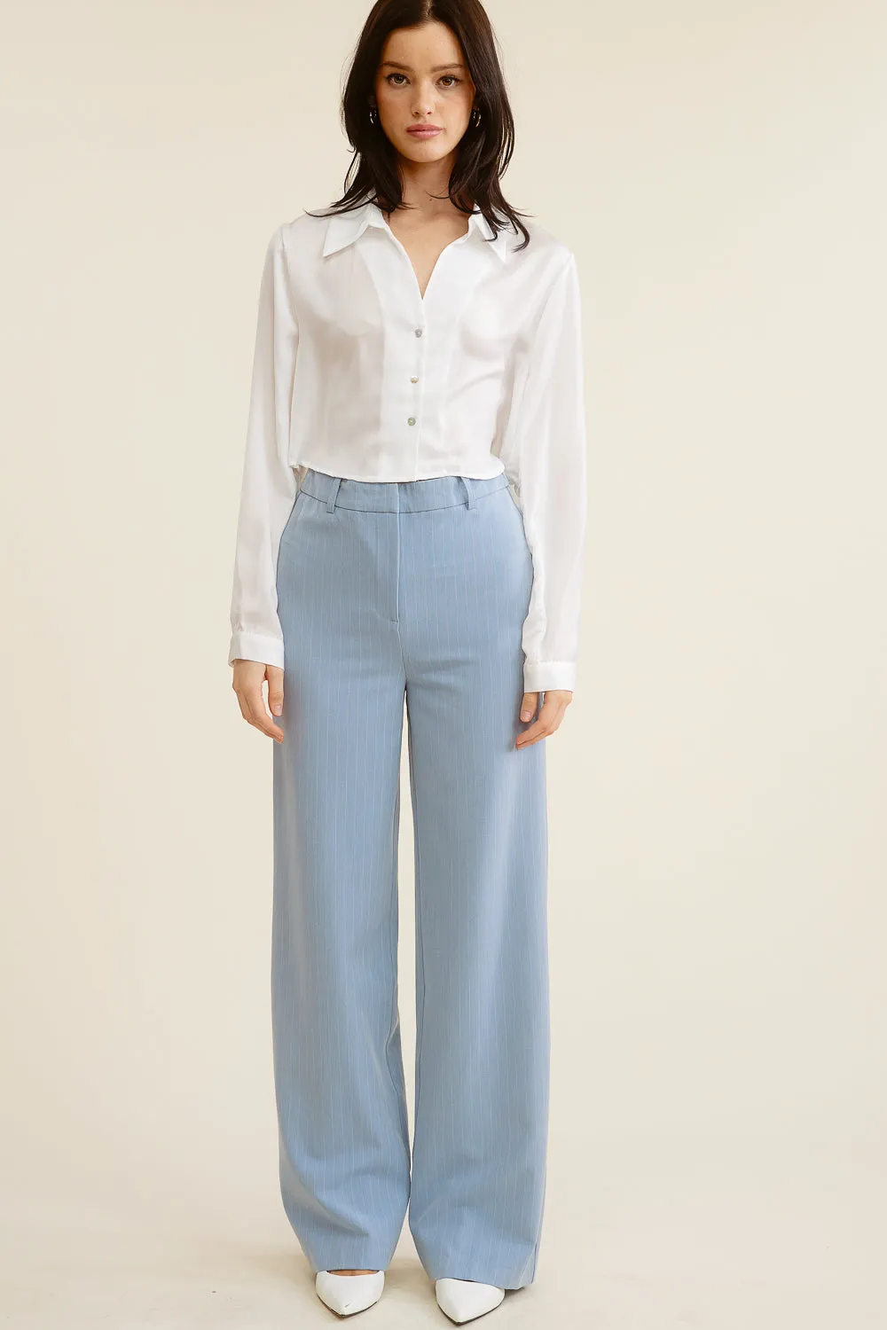 Blue Pinstripe Trouser