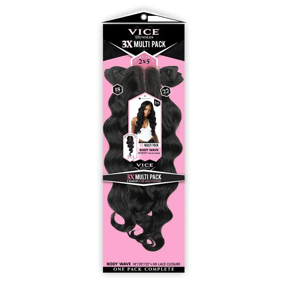 BODY WAVE | Sensationnel Vice Bundles 3X Multi Pack Synthetic Weave