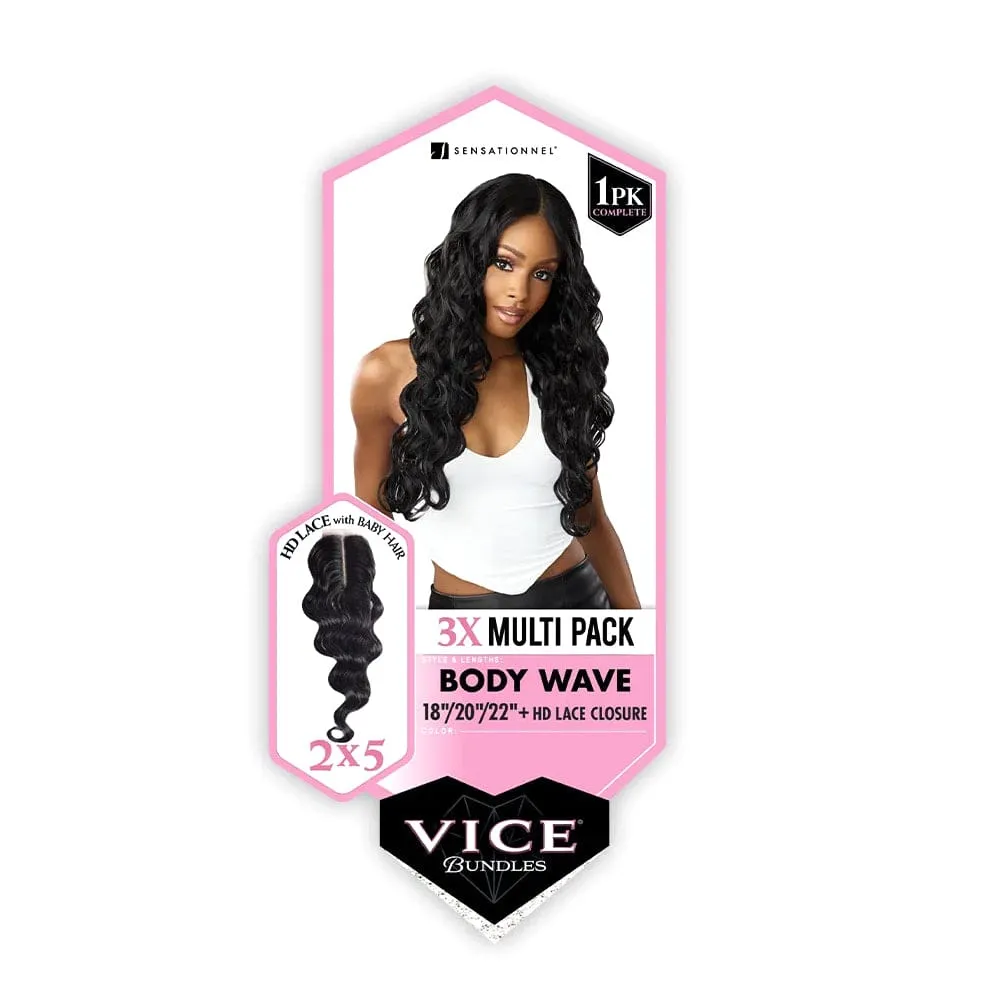 BODY WAVE | Sensationnel Vice Bundles 3X Multi Pack Synthetic Weave